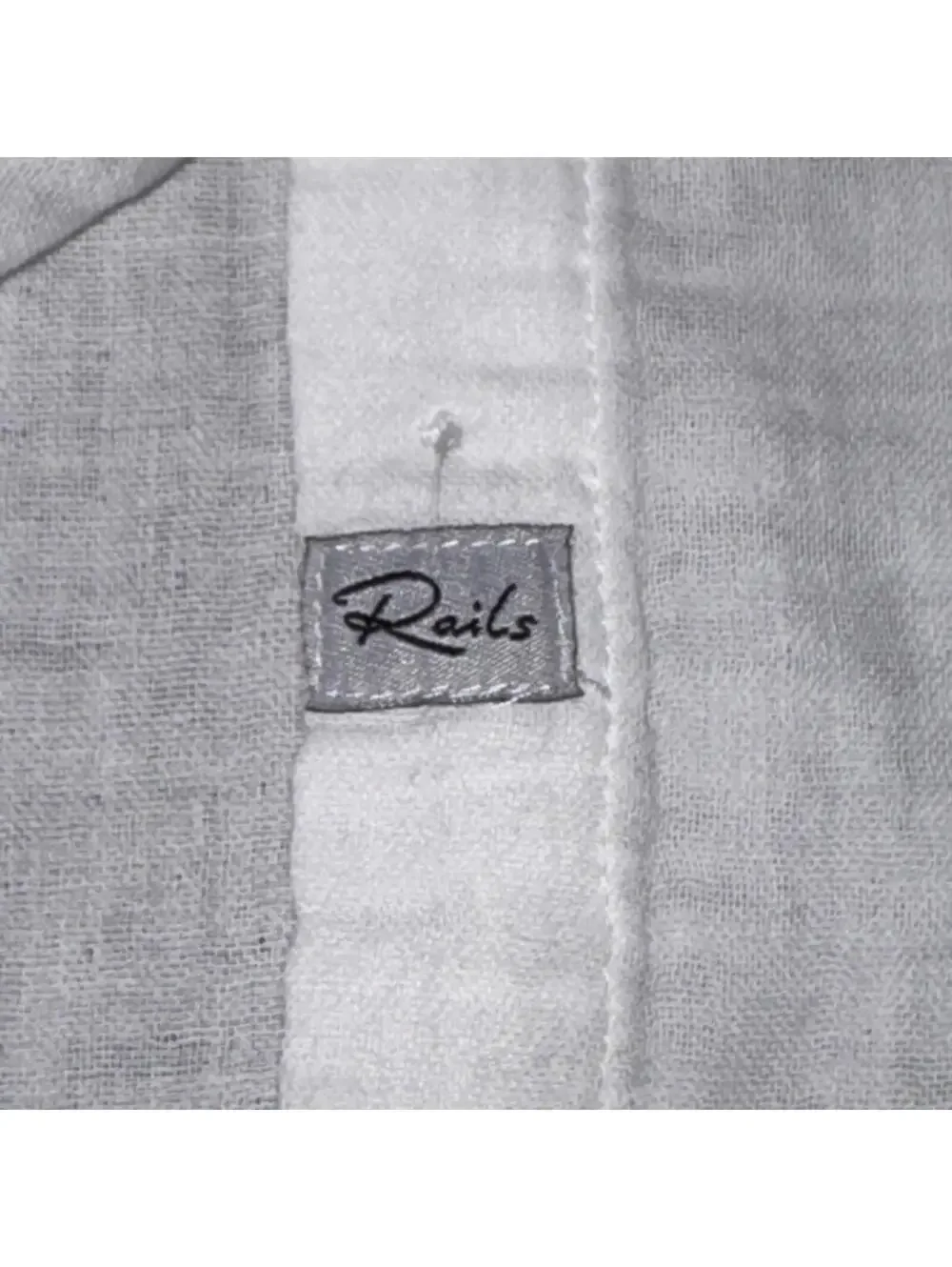RAILS Women’s Ellis Button-Up Gauze Shirt in White-Size Medium - Picture 12 of 15